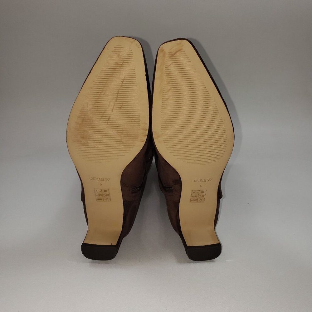 J.Crew Factory Sueded Snip-Toe Tall Boots Women's Size 9M Dark Walnut - Picture 7 of 16